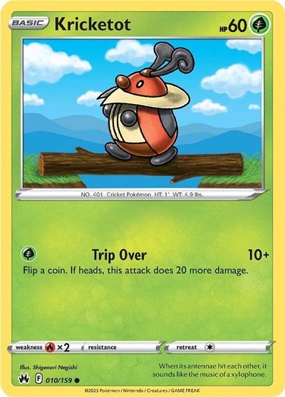 Kricketot (Crown Zenith) Near Mint Reverse Holofoil - Nick Nack's Full Frontal Attack