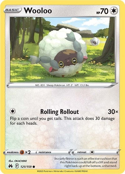 Wooloo (Crown Zenith) Near Mint Reverse Holofoil