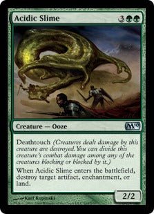 Acidic Slime (Magic 2010 Core Set) Light Play Foil - Nick Nack's Full Frontal Attack