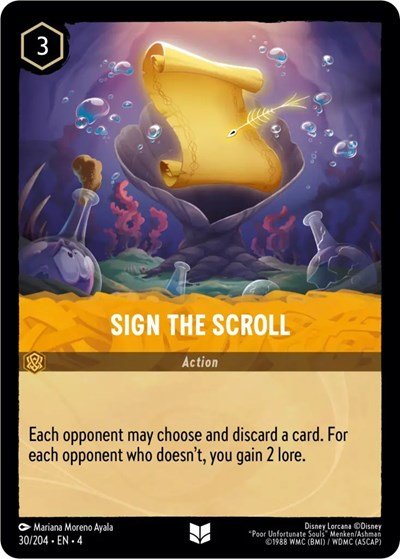 Sign the Scroll (Ursula's Return) Near Mint - Nick Nack's Full Frontal Attack