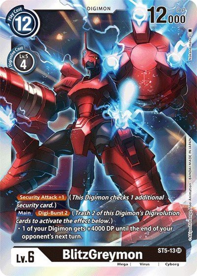 BlitzGreymon (Starter Deck 05: Machine Black) Near Mint Foil - Nick Nack's Full Frontal Attack