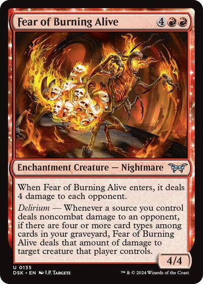 Fear of Burning Alive (Duskmourn: House of Horror) Near Mint - Nick Nack's Full Frontal Attack