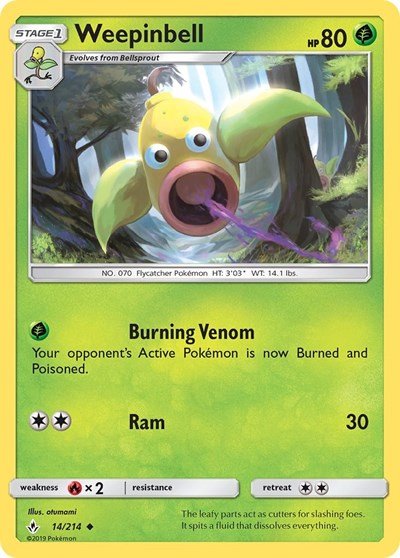 Weepinbell (SM - Unbroken Bonds) Near Mint - Nick Nack's Full Frontal Attack