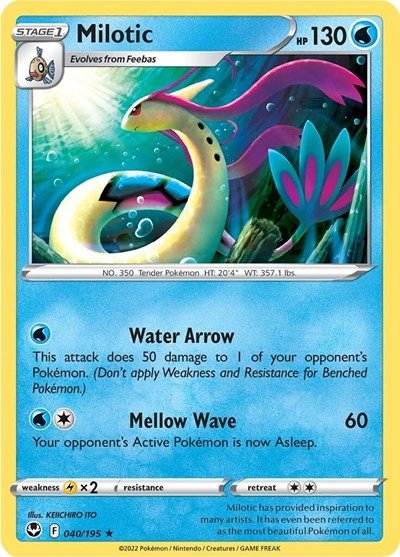Milotic (SWSH12: Silver Tempest) Near Mint - Nick Nack's Full Frontal Attack