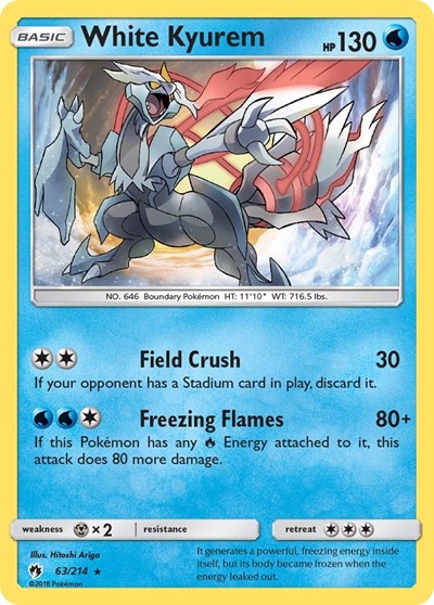 White Kyurem (SM - Lost Thunder) Near Mint Holofoil
