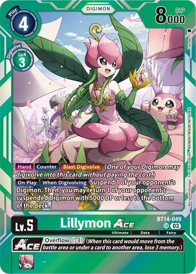Lillymon Ace (Blast Ace) Near Mint Foil - Nick Nack's Full Frontal Attack
