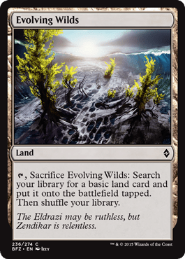 Evolving Wilds (Battle for Zendikar) Near Mint - Nick Nack's Full Frontal Attack