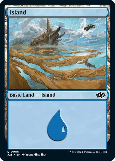 Island (0086) (Foundations Jumpstart) Near Mint - Nick Nack's Full Frontal Attack