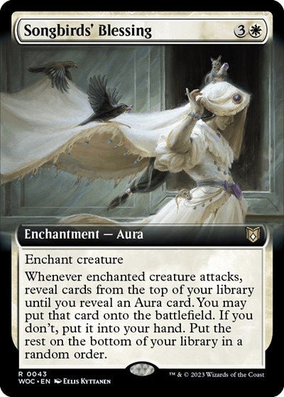 Songbirds' Blessing (Extended Art) (Commander: Wilds of Eldraine) Near Mint - Nick Nack's Full Frontal Attack