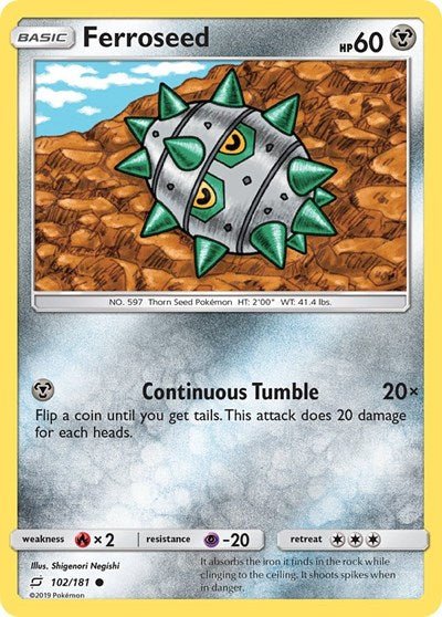 Ferroseed (SM - Team Up) Near Mint - Nick Nack's Full Frontal Attack
