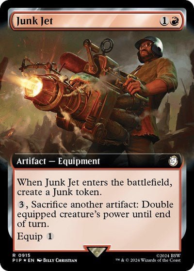 Junk Jet (Extended Art) (Surge Foil) (Universes Beyond: Fallout) Near Mint Foil - Nick Nack's Full Frontal Attack