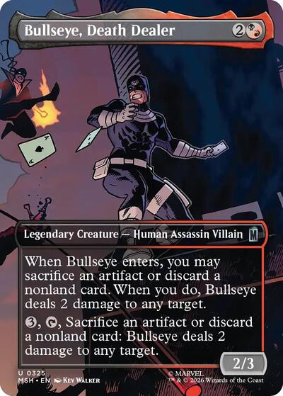 Bullseye, Death Dealer (Borderless) (Marvel Super Heroes) Near Mint - Nick Nack's Full Frontal Attack