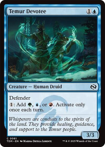Temur Devotee (Tarkir: Dragonstorm) Near Mint - Nick Nack's Full Frontal Attack
