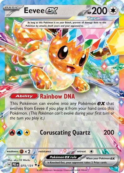 Eevee ex - 075 (SV: Prismatic Evolutions) Near Mint Holofoil