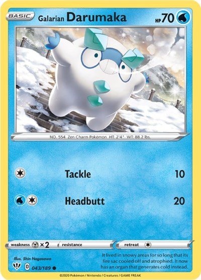 Galarian Darumaka (SWSH03: Darkness Ablaze) Light Play - Nick Nack's Full Frontal Attack