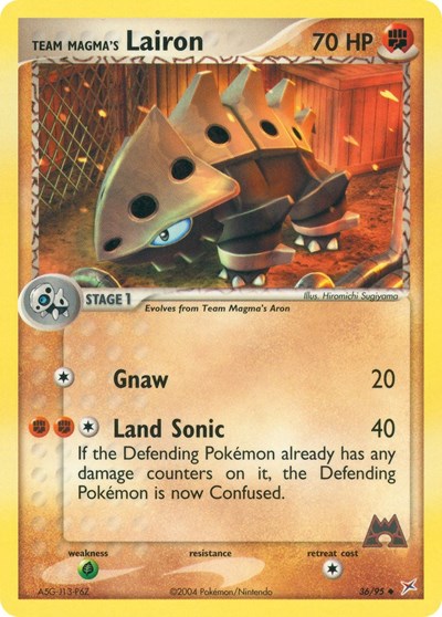 Team Magma's Lairon - 36 (Team Magma vs Team Aqua) Light Play