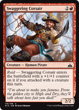 Swaggering Corsair (Rivals of Ixalan) Near Mint - Nick Nack's Full Frontal Attack