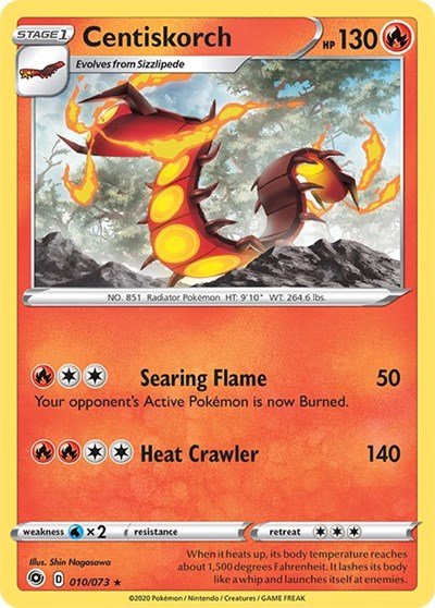 Centiskorch (Champion's Path) Near Mint Holofoil - Nick Nack's Full Frontal Attack