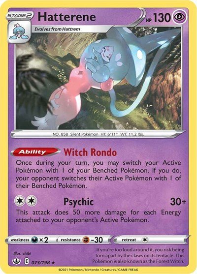 Hatterene (SWSH06: Chilling Reign) Near Mint Holofoil - Nick Nack's Full Frontal Attack