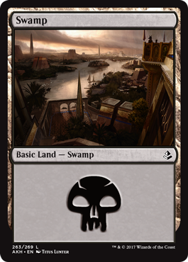 Swamp (4) (Amonkhet) Near Mint