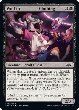 Wolf in ______ Clothing (Unfinity) Near Mint - Nick Nack's Full Frontal Attack
