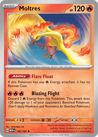 Moltres (Scarlet and Violet: 151) Light Play Holofoil - Nick Nack's Full Frontal Attack