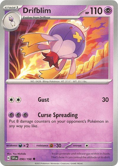 Drifblim (Scarlet and Violet: Base Set) Light Play Reverse Holofoil - Nick Nack's Full Frontal Attack