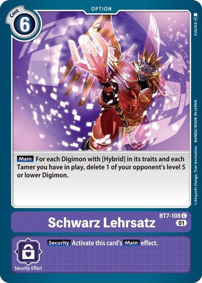 Schwarz Lehrsatz (The Next Adventure) Near Mint - Nick Nack's Full Frontal Attack