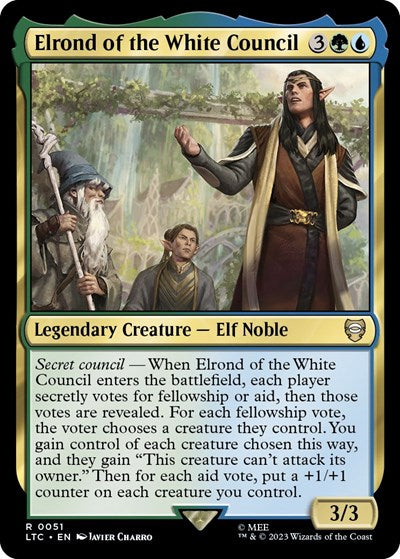 Elrond of the White Council (Commander: The Lord of the Rings: Tales of Middle-earth) Near Mint
