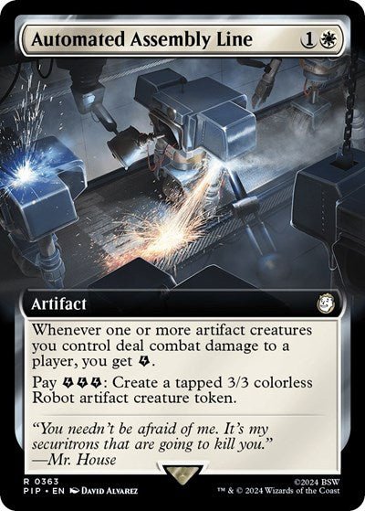 Automated Assembly Line (Extended Art) (Universes Beyond: Fallout) Near Mint - Nick Nack's Full Frontal Attack