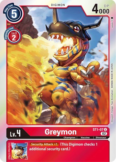 Greymon ST1 - 07 (Resurgence Booster Reprint) (Resurgence Booster) Near Mint Foil - Nick Nack's Full Frontal Attack
