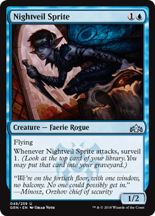 Nightveil Sprite (Guilds of Ravnica) Near Mint - Nick Nack's Full Frontal Attack