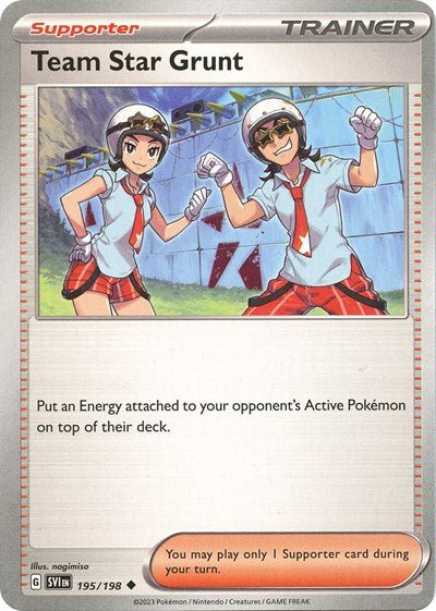 Team Star Grunt - 195 (Scarlet and Violet: Base Set) Near Mint - Nick Nack's Full Frontal Attack