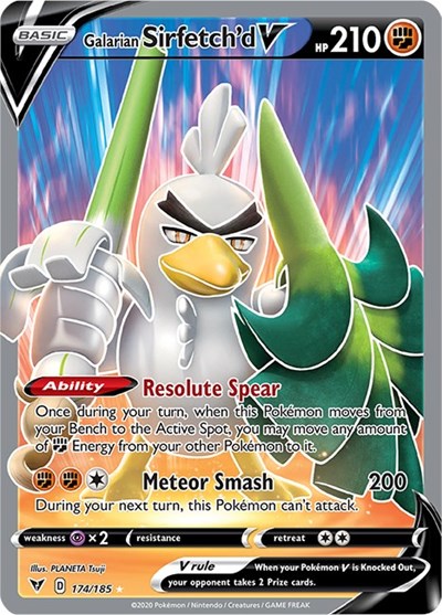Galarian Sirfetch'd V (Full Art) (SWSH04: Vivid Voltage) Near Mint Holofoil