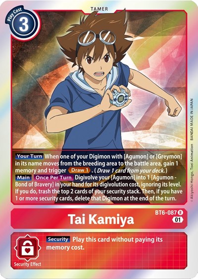 Tai Kamiya (Double Diamond) Near Mint Foil