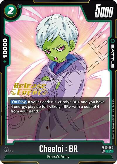 Cheelai : BR (Wish For Shenron Release Event Cards) Near Mint - Nick Nack's Full Frontal Attack