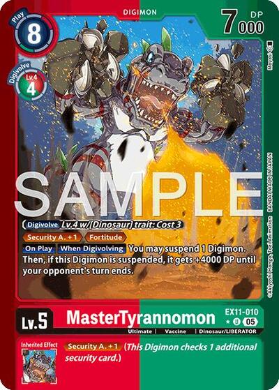 MasterTyrannomon (Limited Foil) (Dawn of Liberator) Near Mint Foil - Nick Nack's Full Frontal Attack