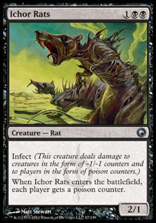 Ichor Rats (Scars of Mirrodin) Near Mint - Nick Nack's Full Frontal Attack