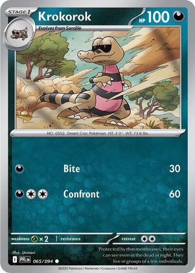 Krokorok (ME02: Phantasmal Flames) Near Mint Reverse Holofoil - Nick Nack's Full Frontal Attack