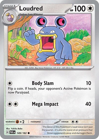 Loudred (Scarlet and Violet: Paradox Rift) Near Mint - Nick Nack's Full Frontal Attack