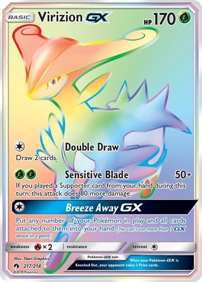 Virizion GX (Secret) (SM - Lost Thunder) Near Mint Holofoil - Nick Nack's Full Frontal Attack