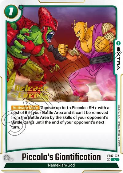 Piccolo's Giantification (Wish For Shenron Release Event Cards) Near Mint
