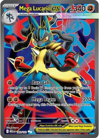 Mega Lucario ex - 160 (ME01: Mega Evolution) Near Mint Holofoil