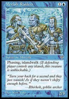 Merfolk Raiders (Mirage) Light Play - Nick Nack's Full Frontal Attack