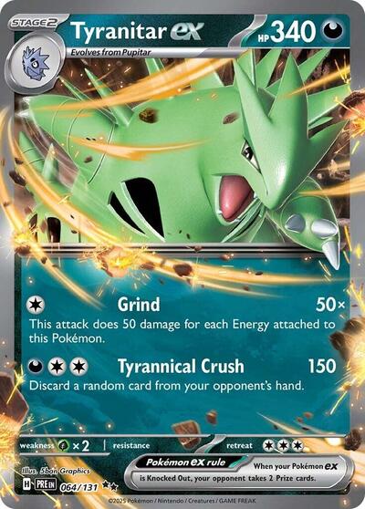 Tyranitar ex (SV: Prismatic Evolutions) Near Mint Holofoil