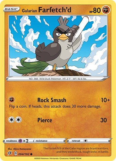 Galarian Farfetch'd (SWSH02: Rebel Clash) Medium Play - Nick Nack's Full Frontal Attack