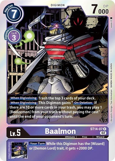 Baalmon (Starter Deck 14: Beelzemon Advanced Deck Set) Near Mint Foil - Nick Nack's Full Frontal Attack