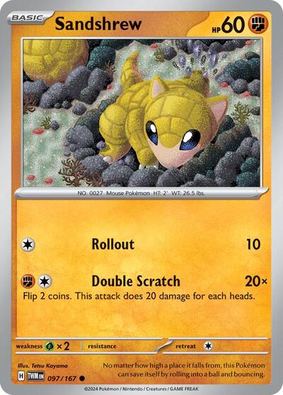 Sandshrew (SV06: Twilight Masquerade) Near Mint - Nick Nack's Full Frontal Attack