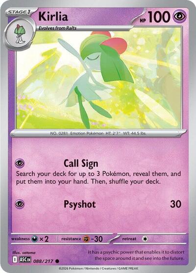 Kirlia (ME: Ascended Heroes) Near Mint - Nick Nack's Full Frontal Attack
