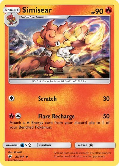 Simisear (SM - Burning Shadows) Light Play - Nick Nack's Full Frontal Attack